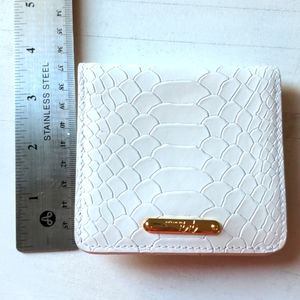 Gigi New York white embossed python leather wallet